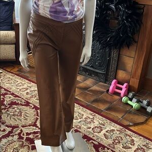 Moda International Tan Leather pants